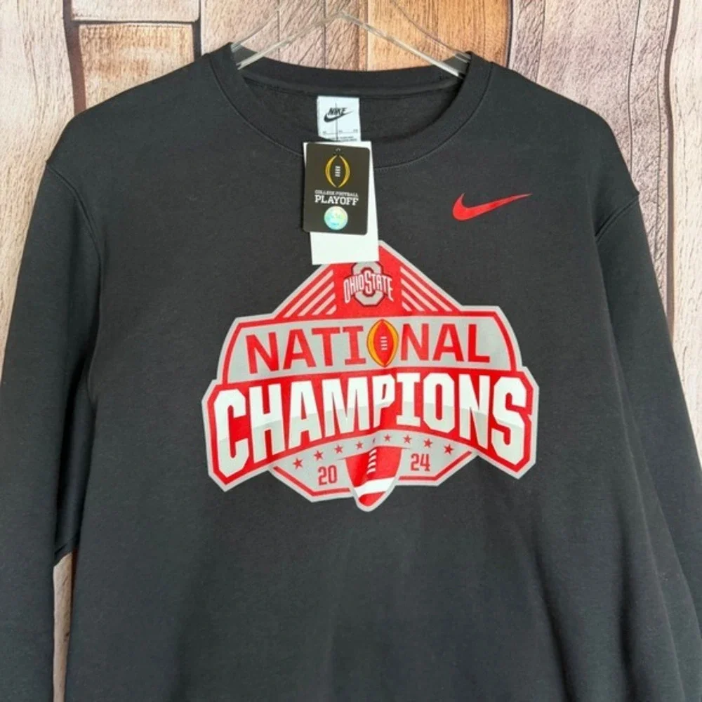 Nike Sweatshirt Ohio State Buckeyes National Champions Crewneck Gameday XL NWT